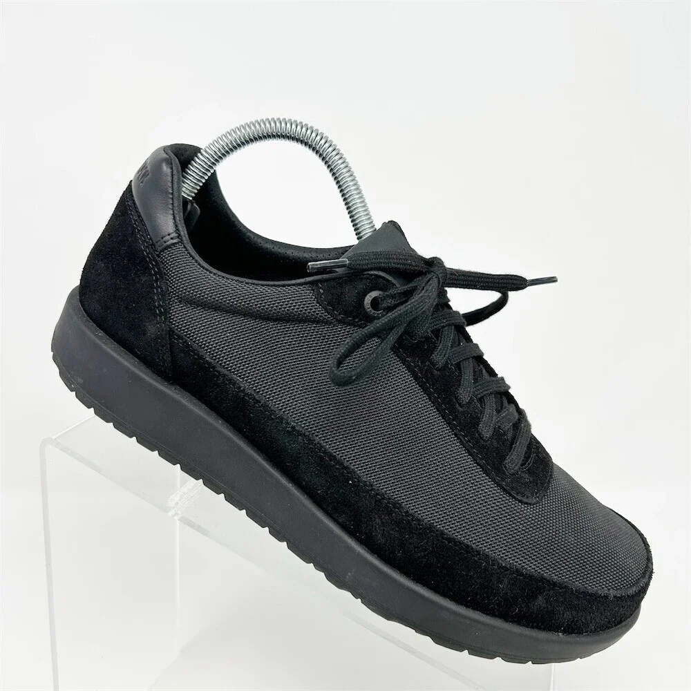 Birkenstock Honnef City Lace-Up Low Top Sneakers Black Unisex Adults Size 40